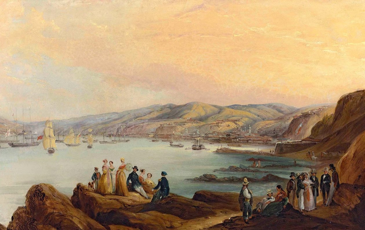 Espanja: Caleta el membrillo, Valparaíso o Personajes de Valparaíso tekijältä Johann Moritz Rugendas