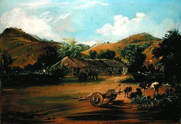 Taidemaalari "La Huerta" -tilalla tekijältä Johann Moritz Rugendas