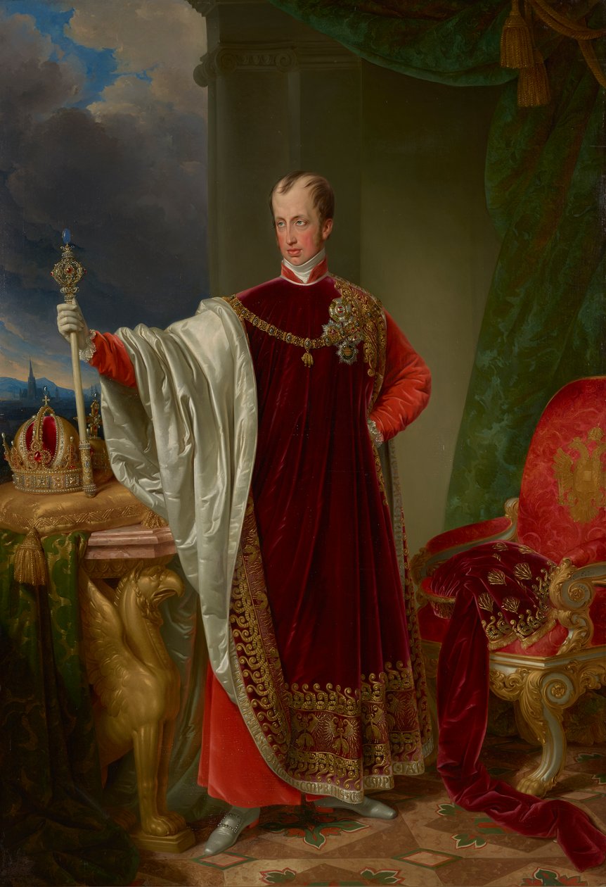 Keisari Ferdinand kultaisen fleecen ritarikunnan kunniakunnissa tekijältä Johann Nepomuk Ender
