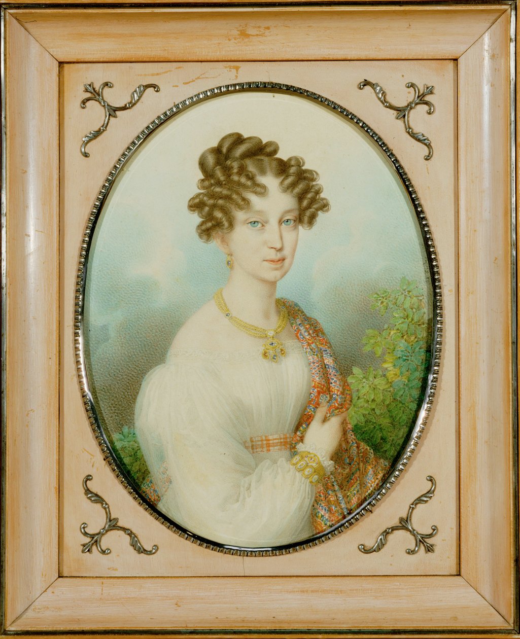 Marie-Louise Habsburg-Lothringen, Napoleon I:n leski, Parman herttuatar ... (akvarelli kartongille) tekijältä Johann Nepomuk Ender