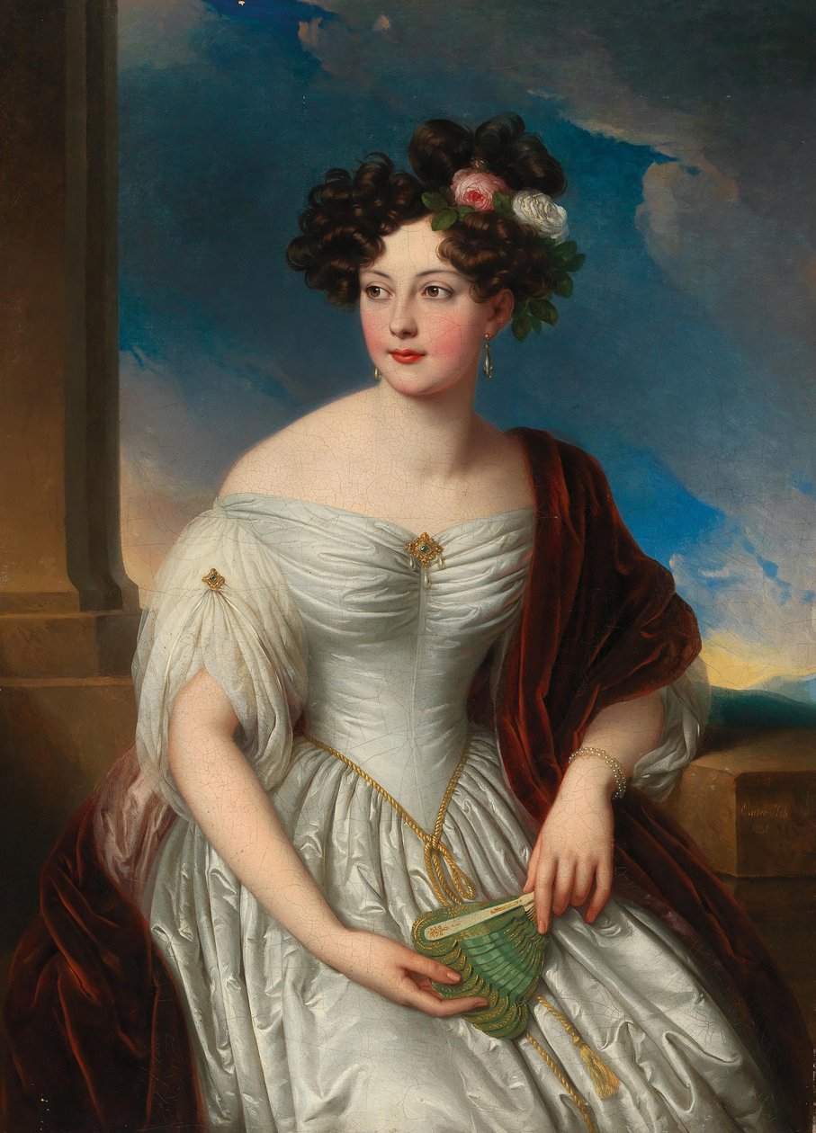 Württembergin kuningatar Pauline Theresen muotokuva 1800-1873, 1831. tekijältä Johann Nepomuk Ender