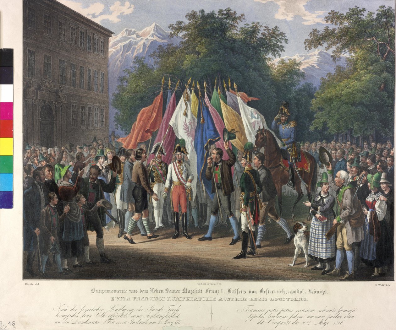 Perinnöllinen kunnianosoitus Tirolissa 1816 tekijältä Johann Nepomuk Hoechle