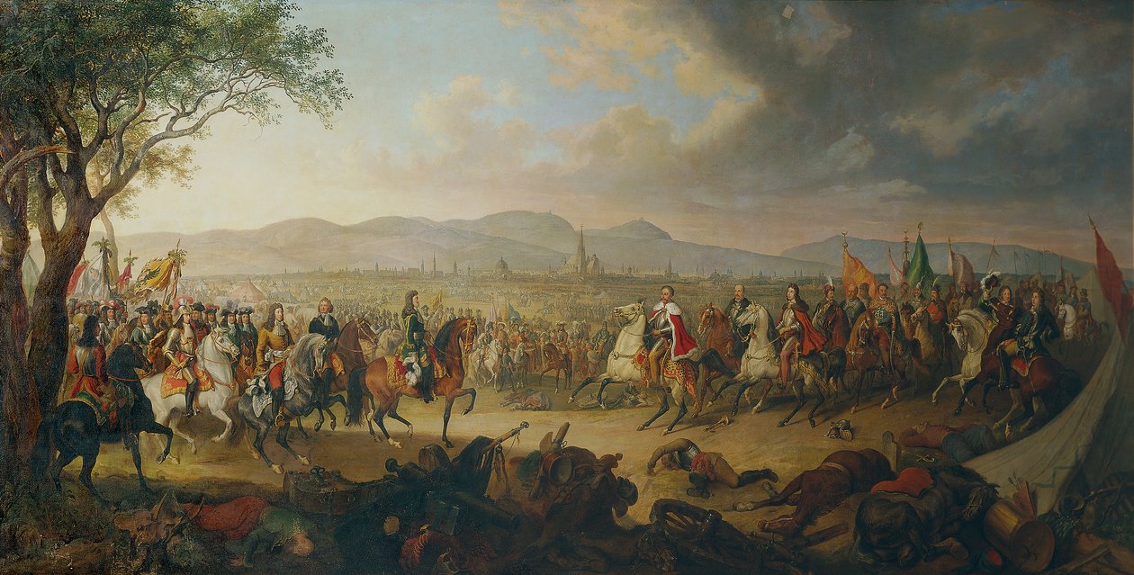 Keisari Leopold I ja kuningas Jan III Sobieski ennen Wieniä tekijältä Johann Nepomuk Höchle