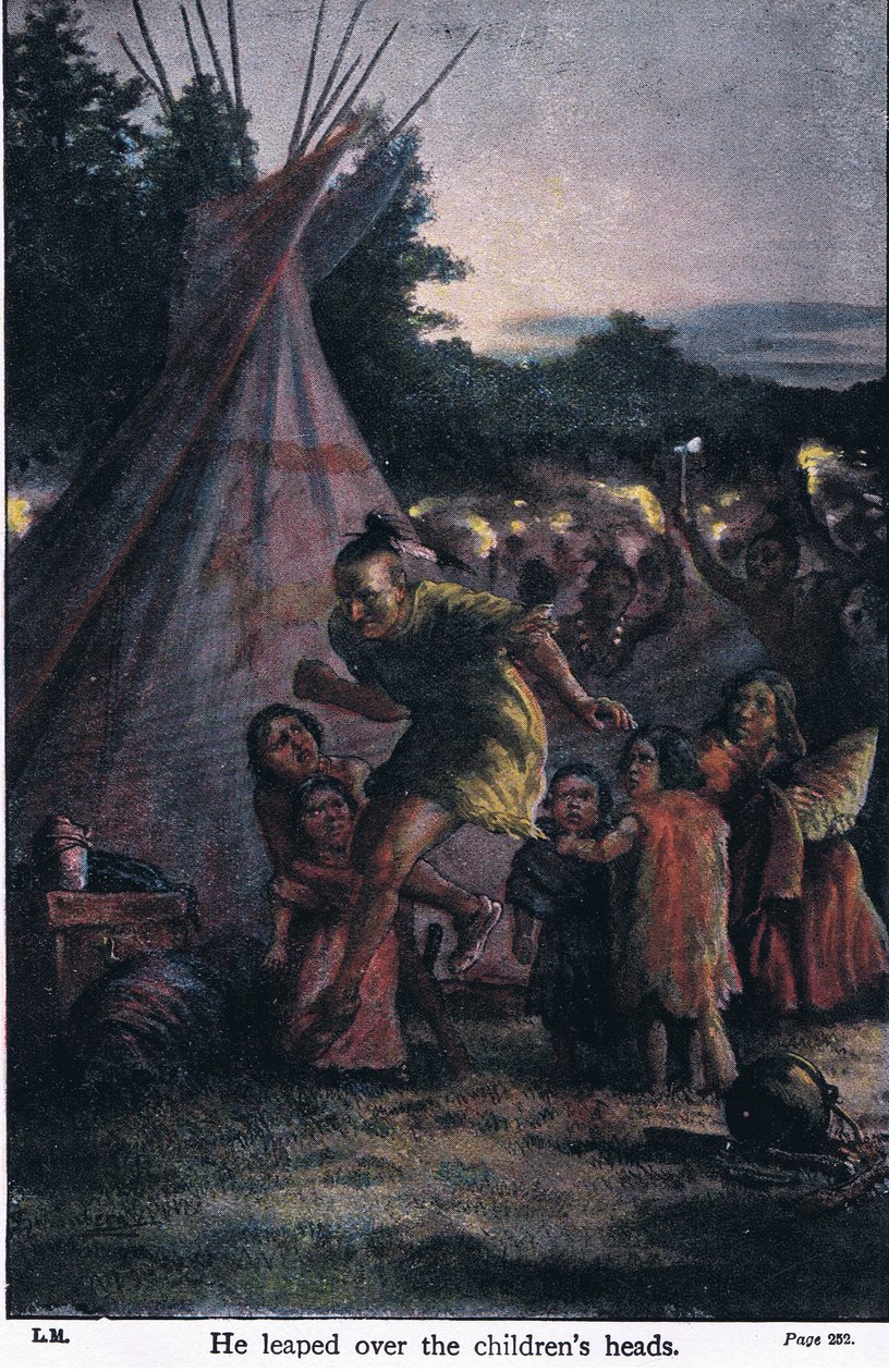 Hän hyppäsi lasten päiden yli, 1910 tekijältä Johann Nepomuk Schonberg