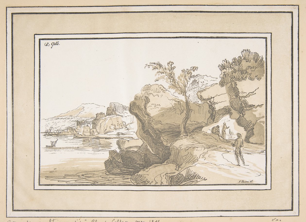 Maisema, n. 1811. tekijältä Johann Nepomuk Strixner