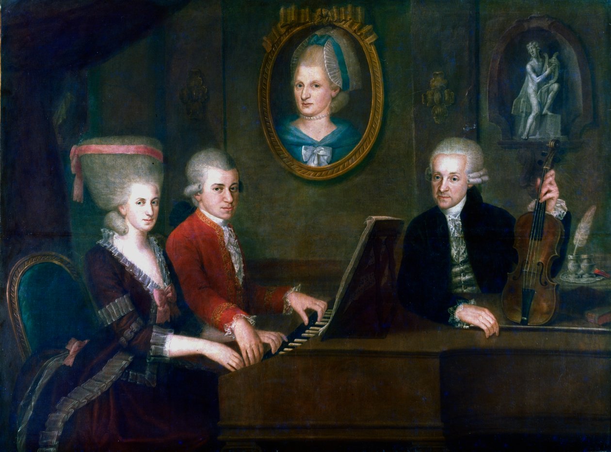 Mozartin perhe, 1780-1781 tekijältä Johann Nepomuk della Croce