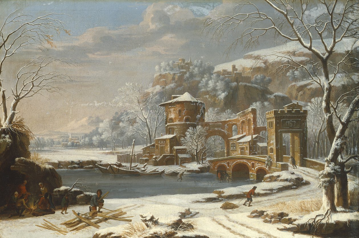 Talvimaisema, 1674 tekijältä Johann Oswald Harms