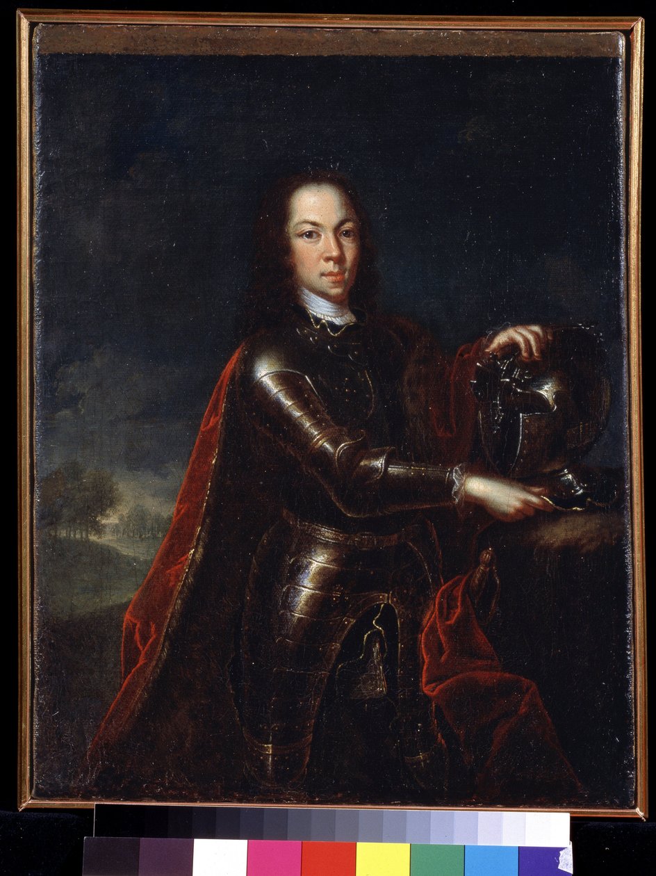 Venäjän Aleksis Petrovitsh Romanovin (1690-1718) muotokuva. (Tsarevitš Aleksei Petrovitš, Venäjän). Johann Paul Lueddenin (?-1739) maalaus tekijältä Johann Paul (d.1739) Luedden