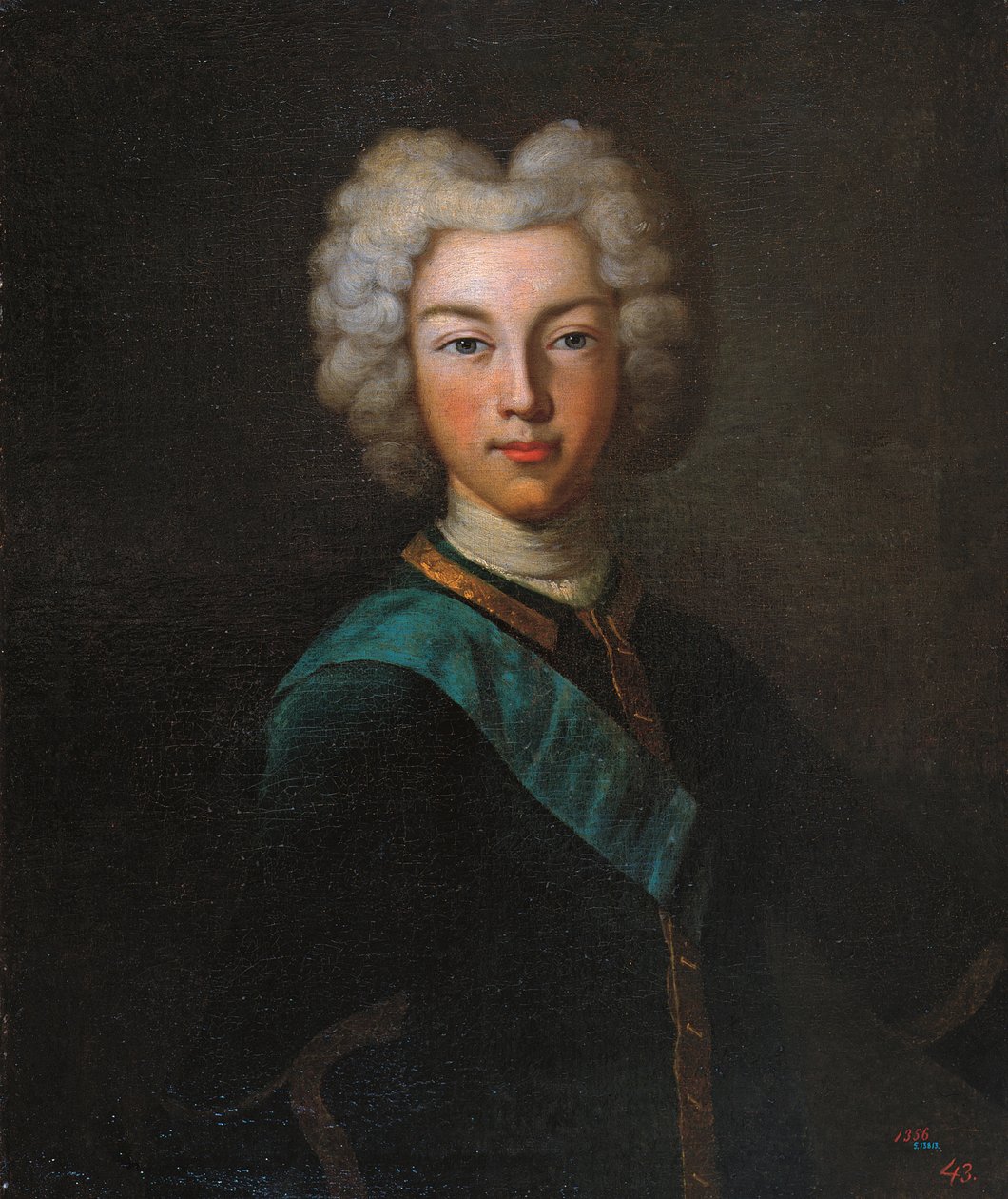 Venäjän tsaari Pietari II:n muotokuva 1715-1730, 1720-luvun loppu tekijältä Johann Paul Luedden