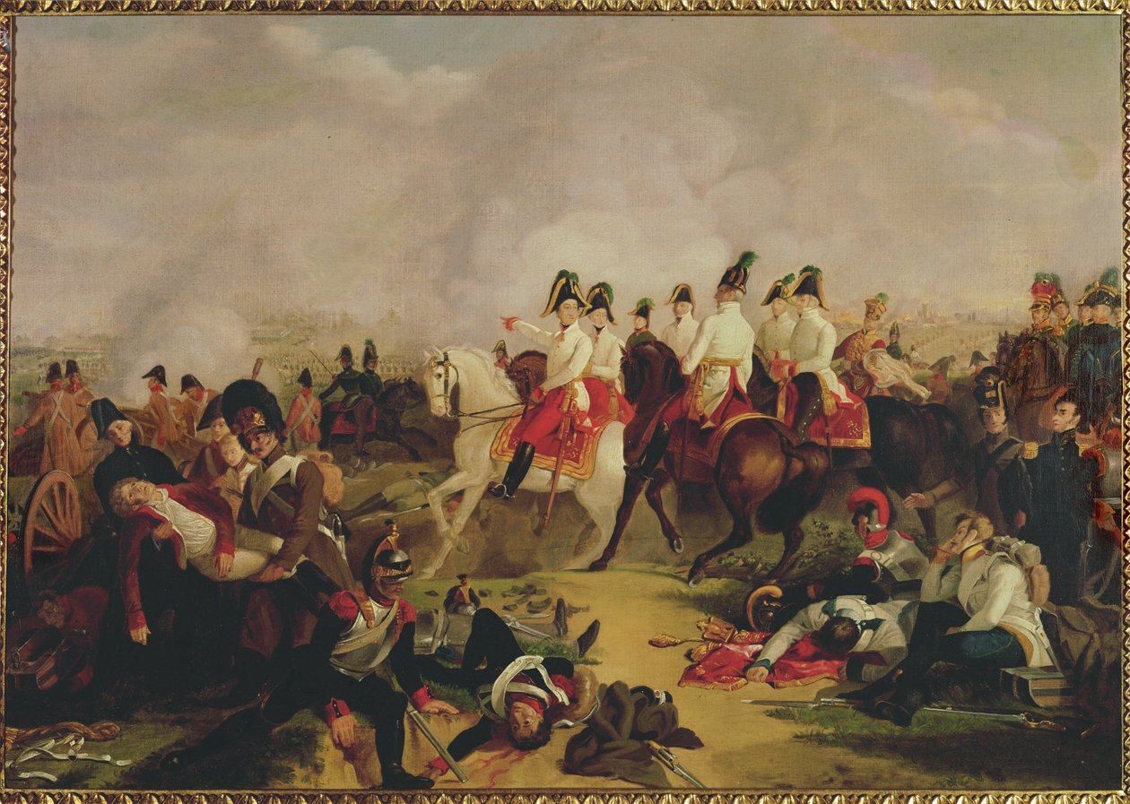 Arkkiherttua Kaarle voitti Napoleon I:n Aspernissa Wienin lähellä ... tekijältä Johann Peter Krafft