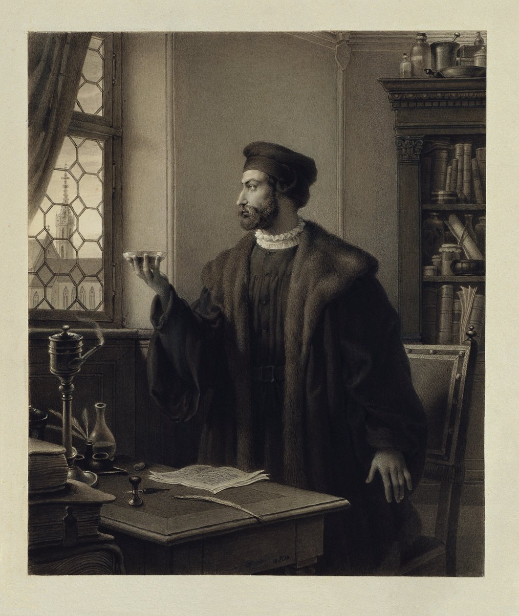 Faust työhuoneessa tekijältä Johann Peter Krafft