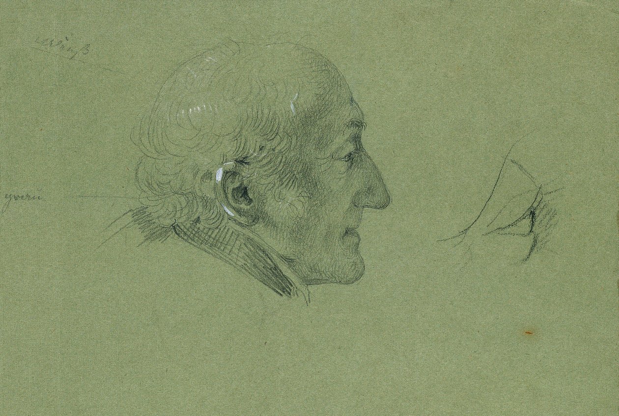 Muotokuvatutkimus "Landwehrin miehen kotiinpaluusta" varten (1820) tekijältä Johann Peter Krafft