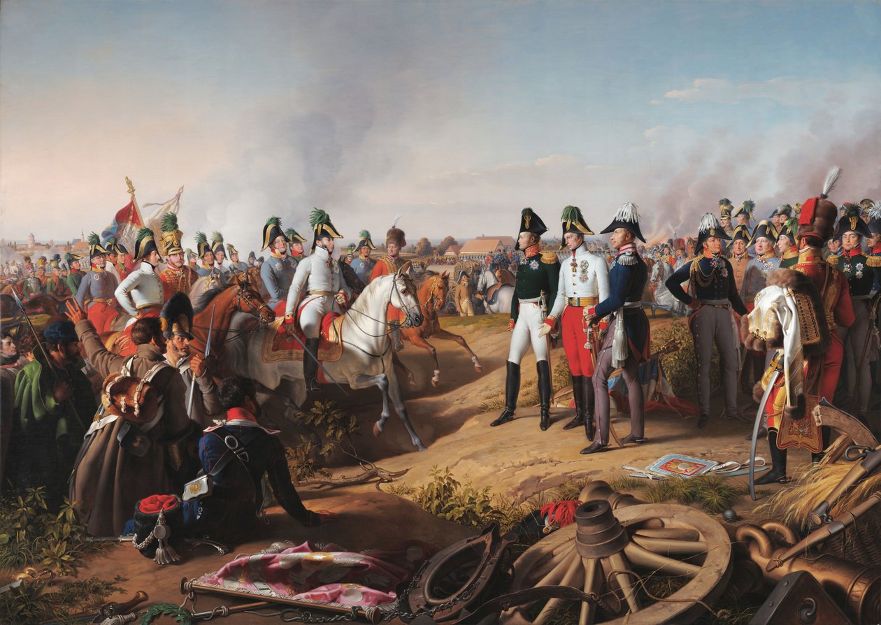 Voitonjulistus Leipzigin taistelun jälkeen 1813 tekijältä Johann Peter Krafft