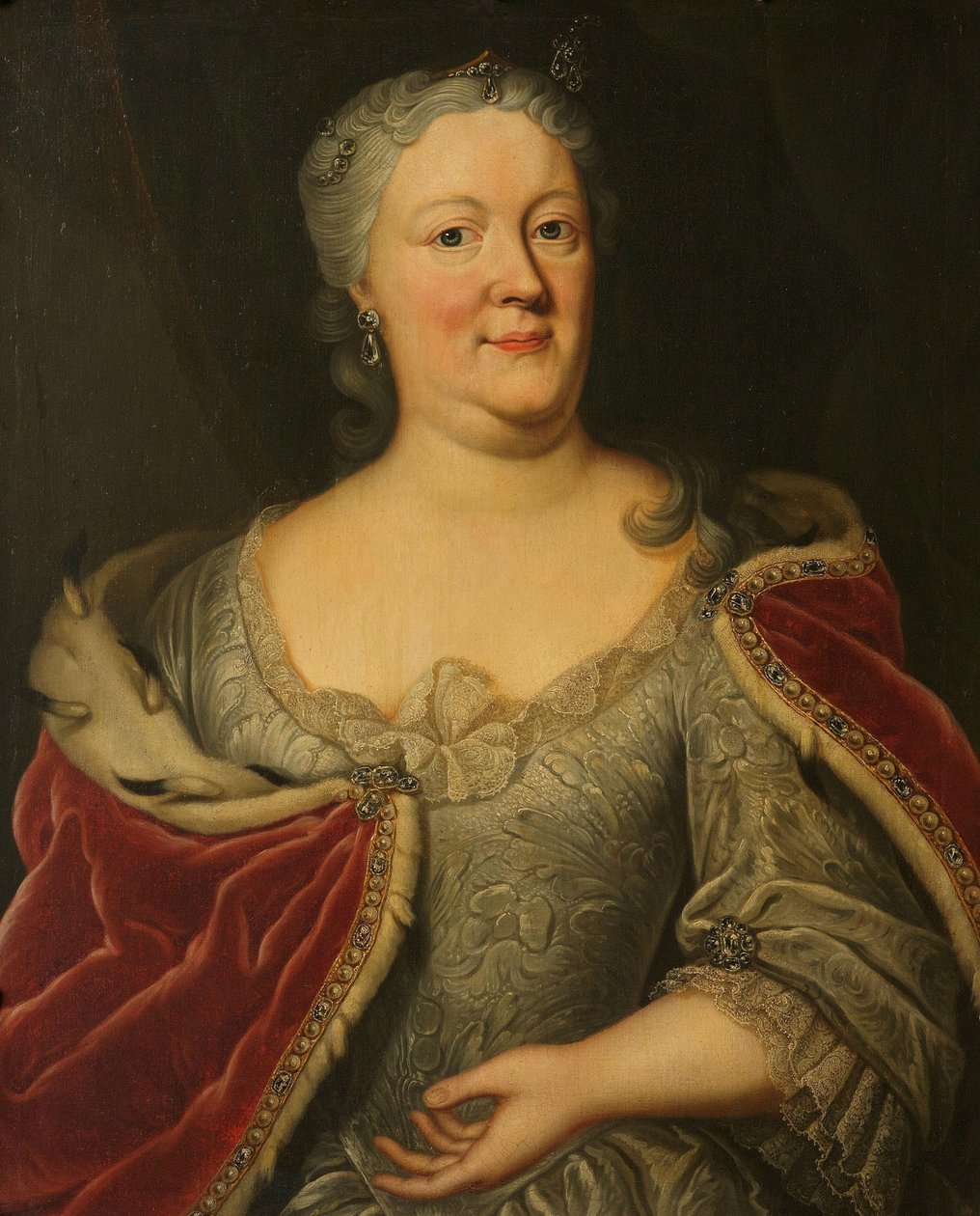 Maria Louisa van Hessen-Kasselin muotokuva, nimeltään Maaike-Meu. Frieslandin kaupungintalon John Willem Frison leski, Orange-Nassaun prinssi tekijältä Johann Philipp Behr