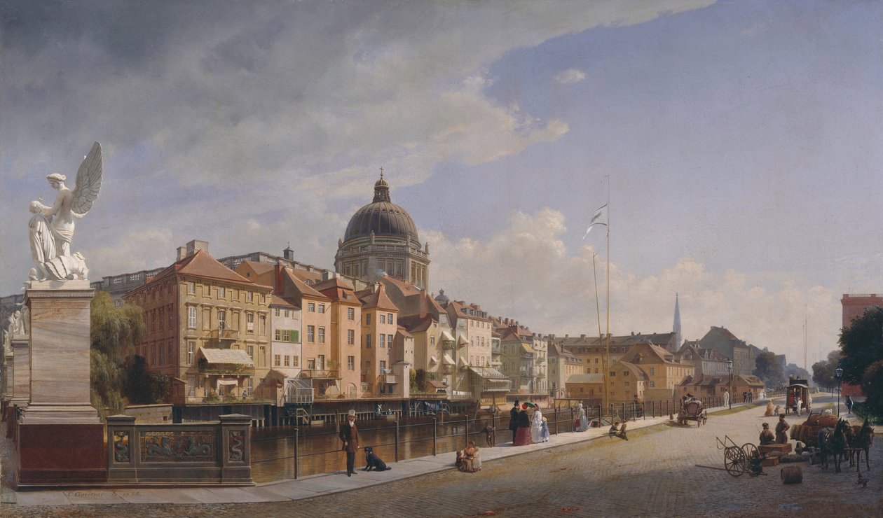 Takakuva Schloßfreiheitin taloista, 1855 tekijältä Johann Philipp Eduard Gaertner