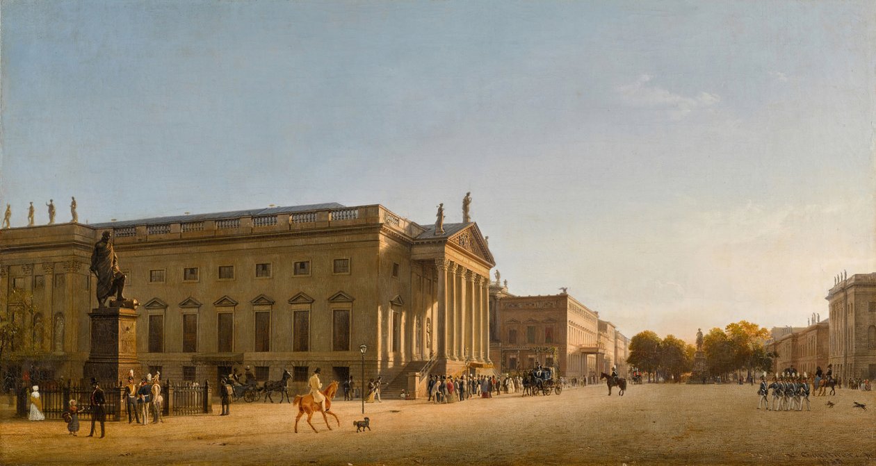 Kuninkaallinen ooppera, Unter Den Linden, 1845. tekijältä Johann Philipp Eduard Gaertner
