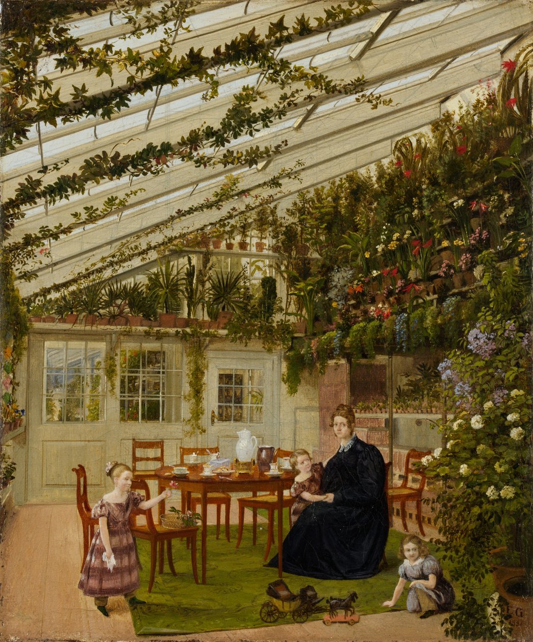 Herra Westfalin perhe konservatoriossa, 1836. tekijältä Johann Philipp Eduard Gartner