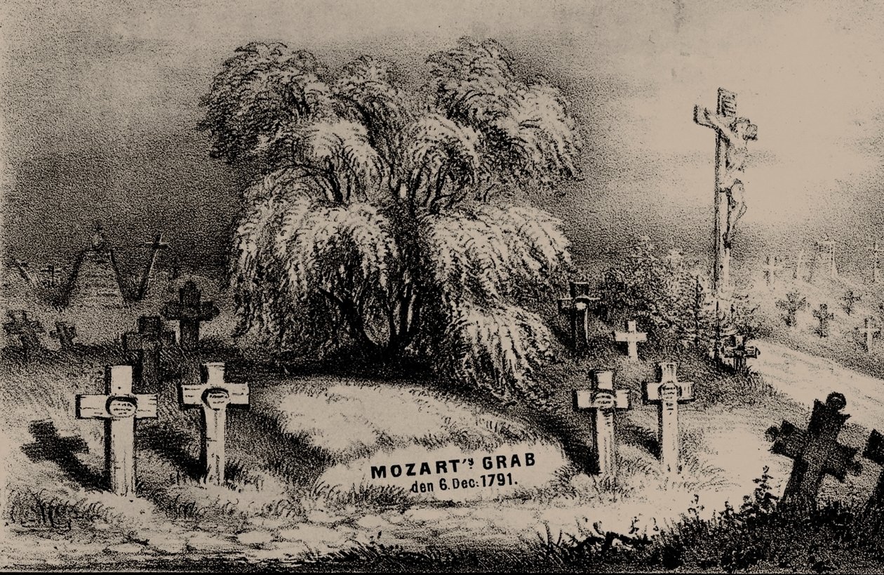 Mozartin vakava kysymys. Mozartin lesken itsensä alkuperäisten kirjeiden mukaan 1856. tekijältä Johann Ritter von Lucam