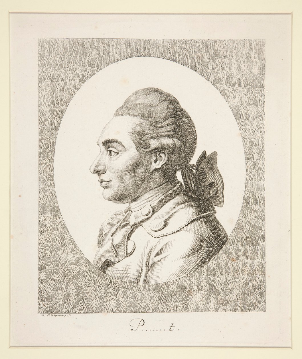 Muotokuva P tekijältä Johann Rudolph Schellenberg