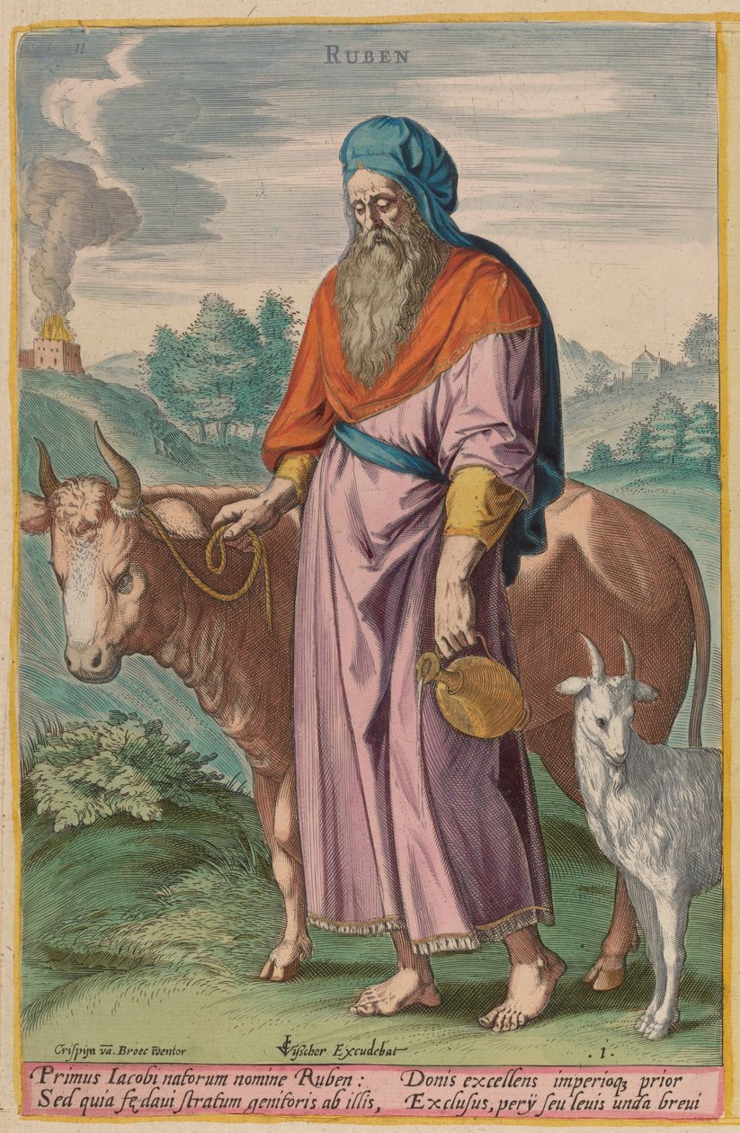 Rubén, c. 1585. finlandès tekijältä Johann Sadeler I