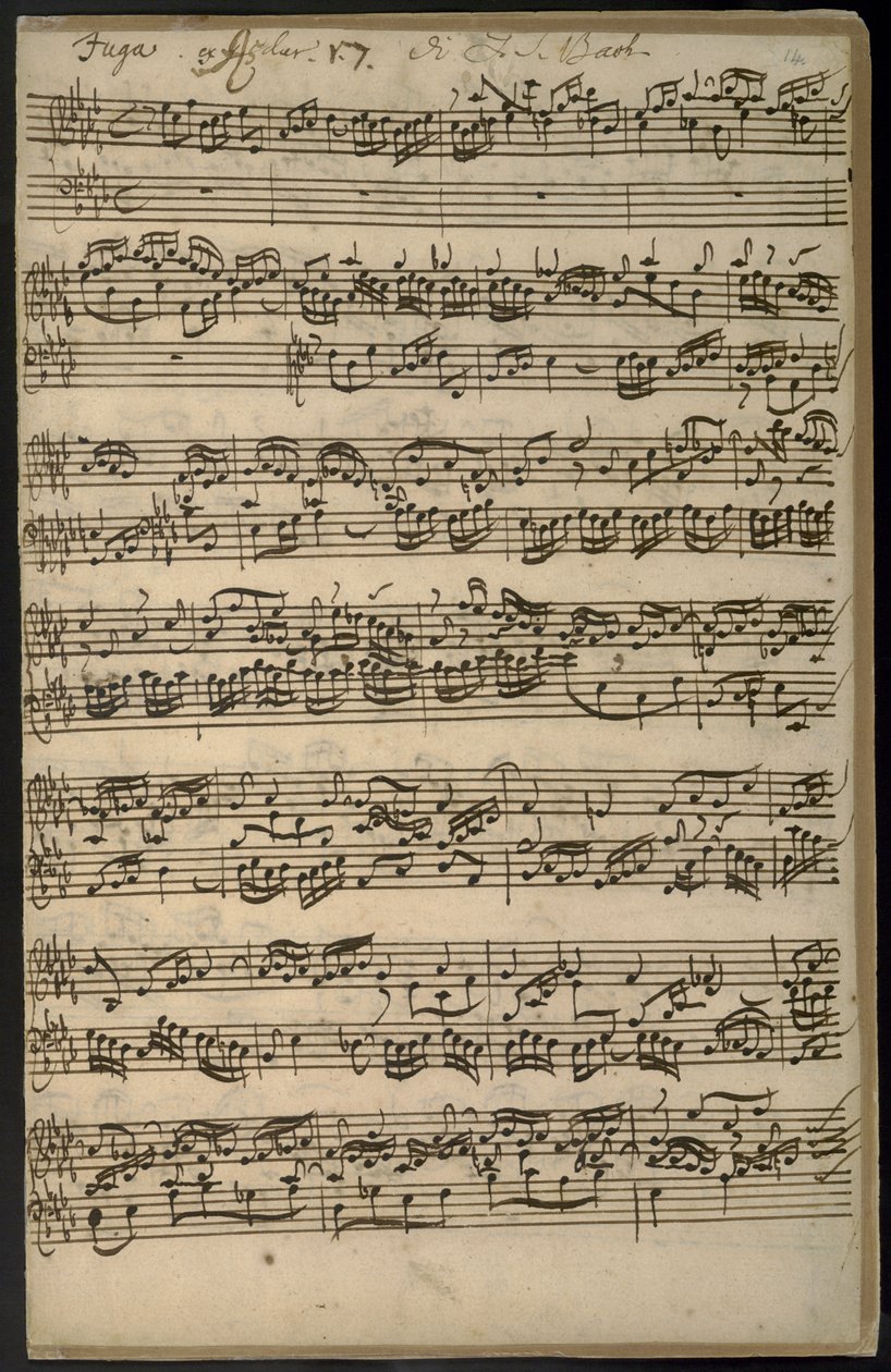 Lisää MS 35021, f.14 Prelude 17 è Fuuga, kappaleesta "Das Wohltemperierte Clavier" tekijältä Johann Sebastian Bach
