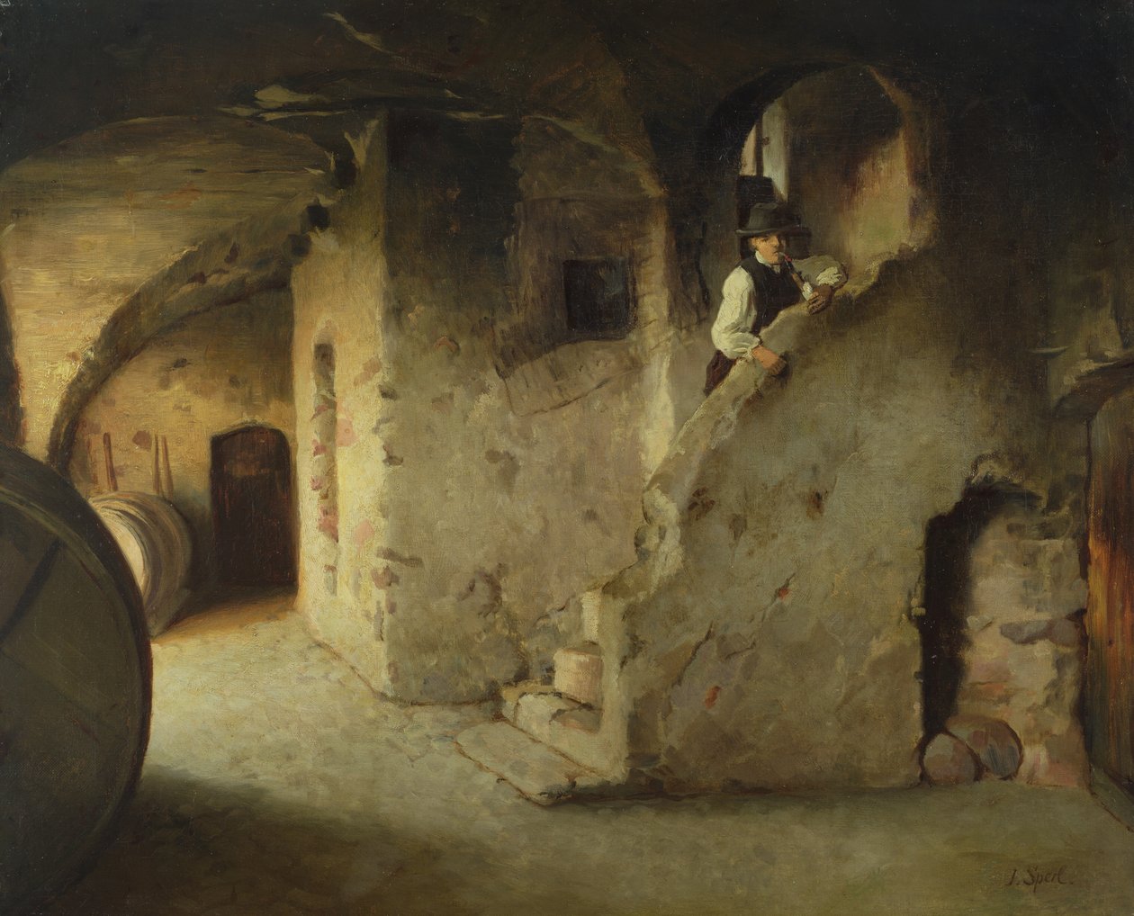 Viinikellari, n. 1872 tekijältä Johann Sperl