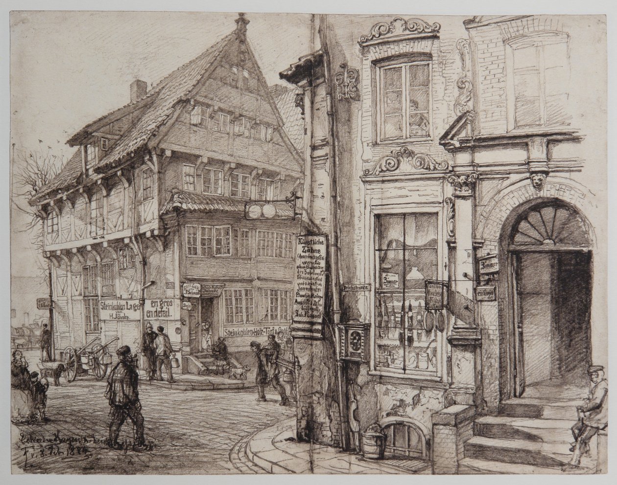 HH-Riefesell-16-Ecke-Kajen-Deichstrasse-08-02-1884 tekijältä Johann Theobald Riefesell