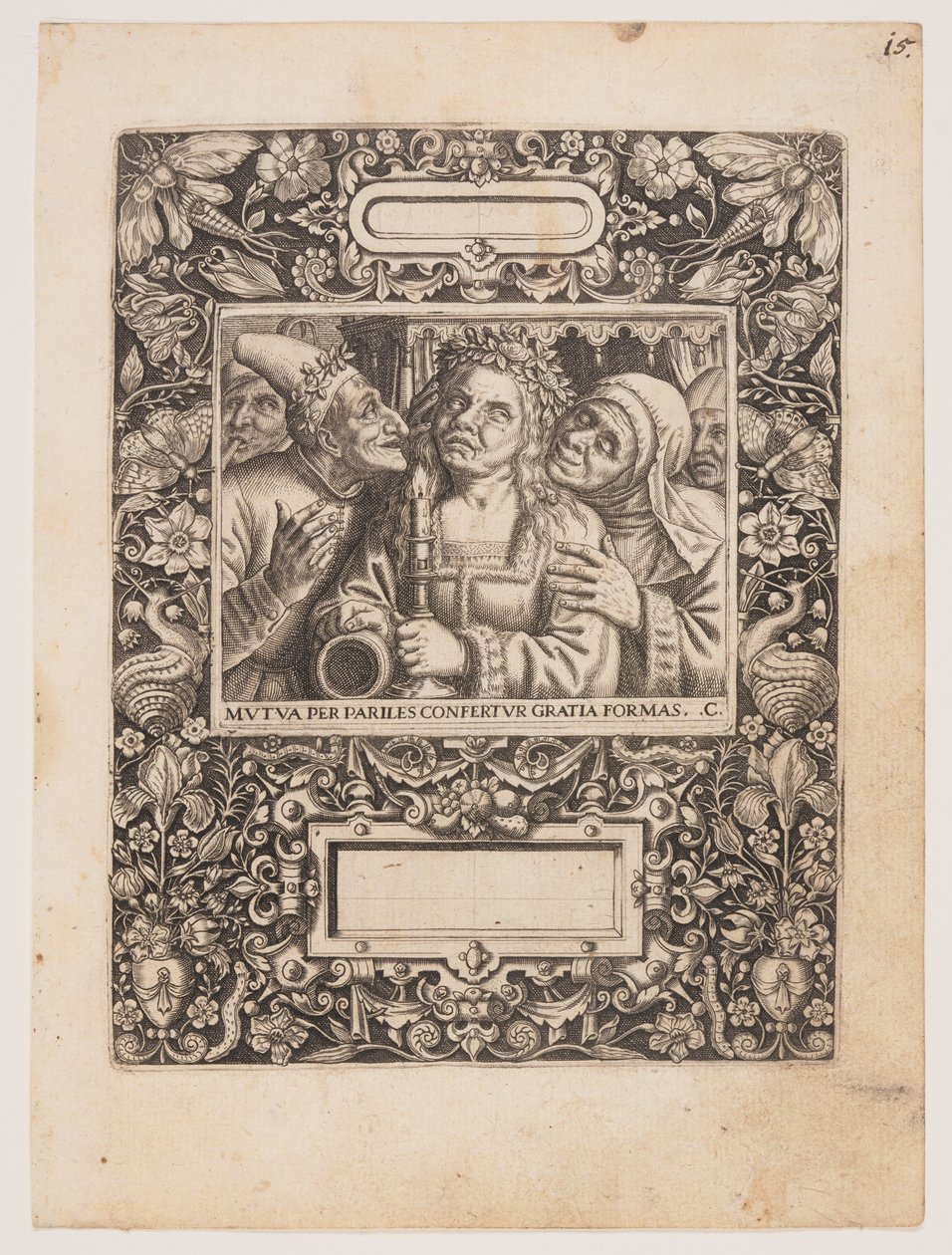 Laatta lähteestä Emblemata Nobilitati et Vulgo Scitu Digna (Emblemata Nobilitati et Vulgo Scitu Digna). tekijältä Johann Theodor de Bry