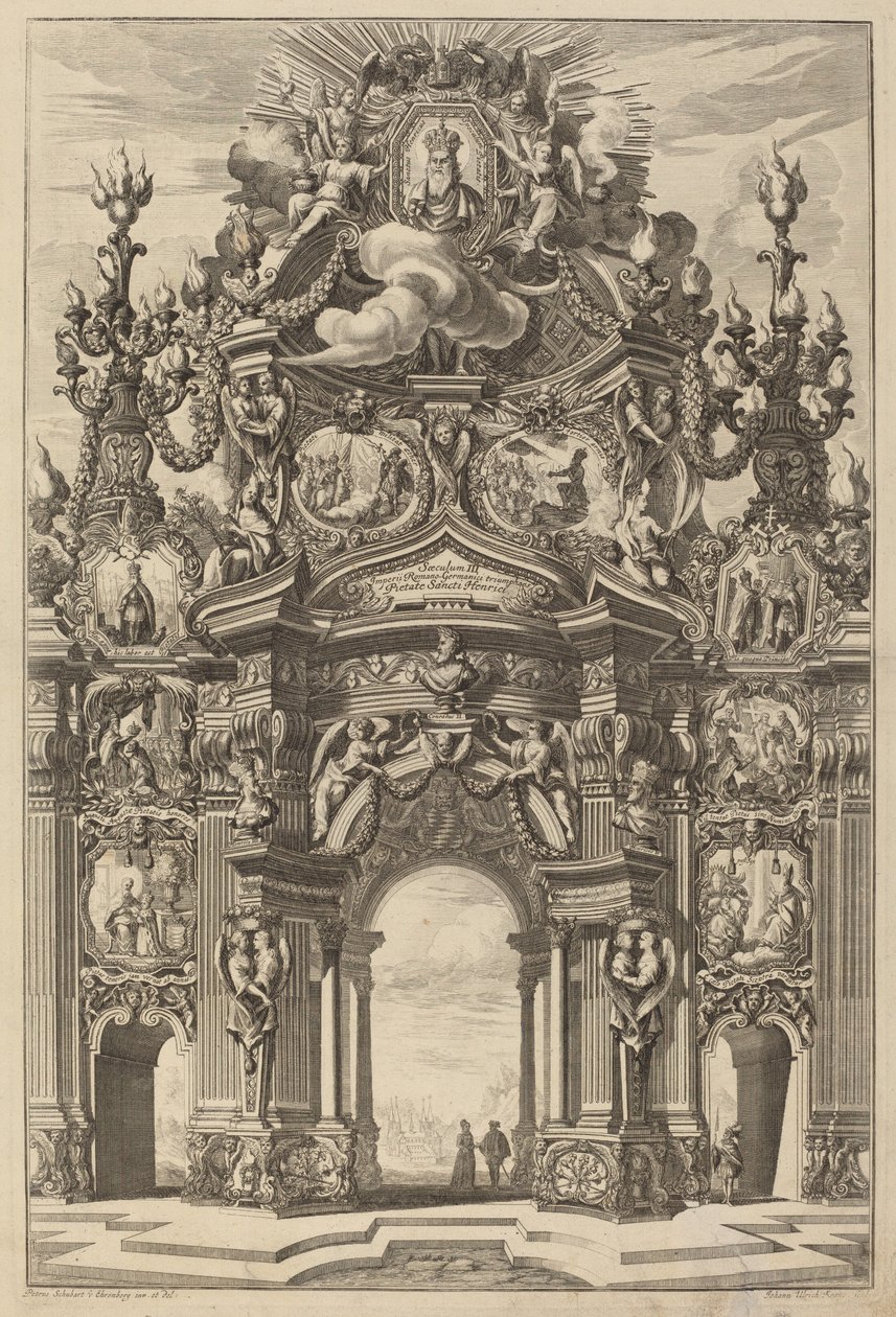 Riemukaari Henrik II:lle tekijältä Johann Ulrich Kraus, after Peter Schubert von Ehrenberg