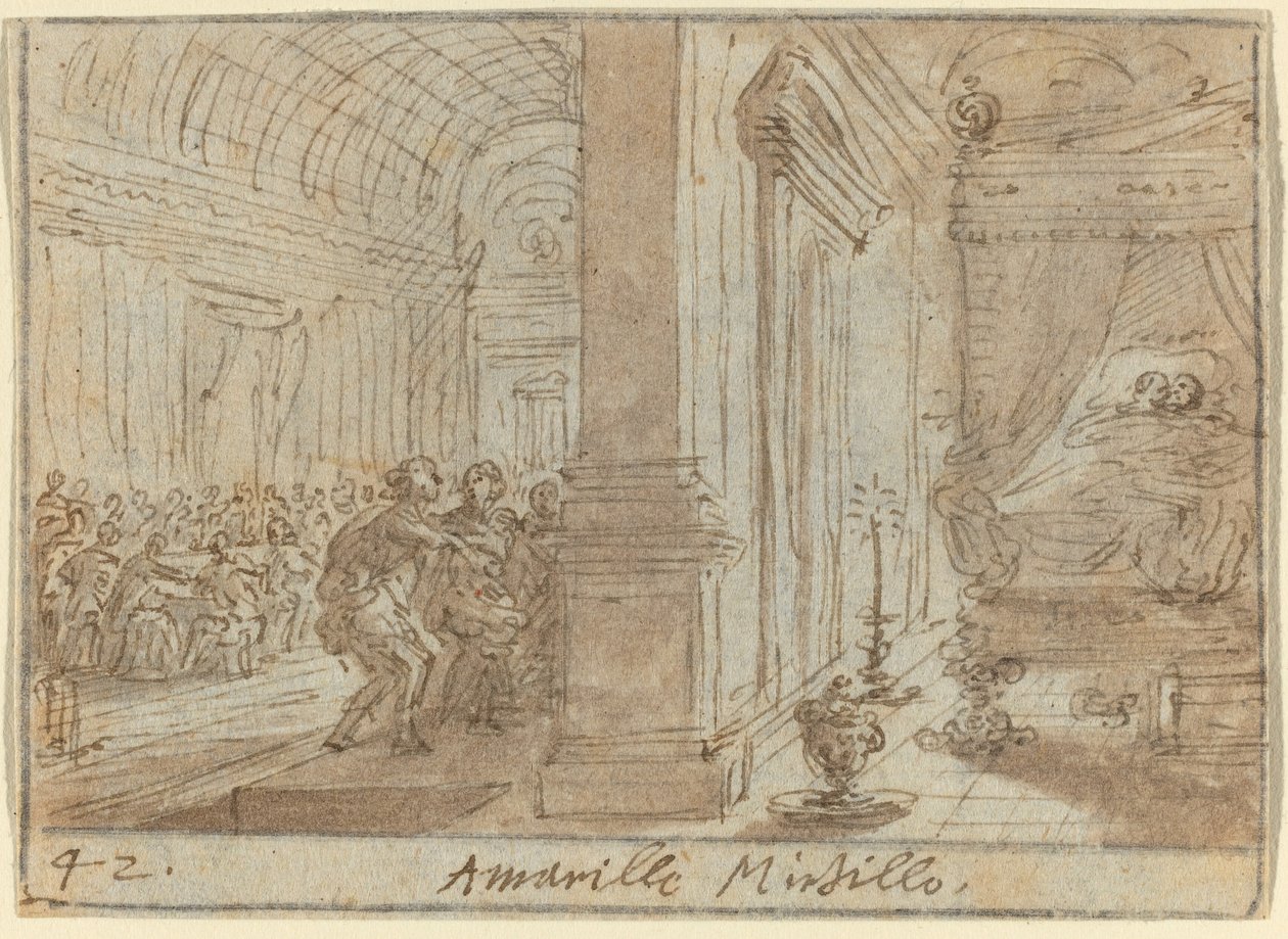Amaryllis ja mustikka, 1640. tekijältä Johann Wilhelm Baur