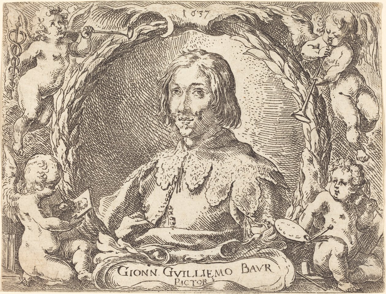 Erilaisten taisteluiden oikkuja (Frontispiece) tekijältä Johann Wilhelm Baur