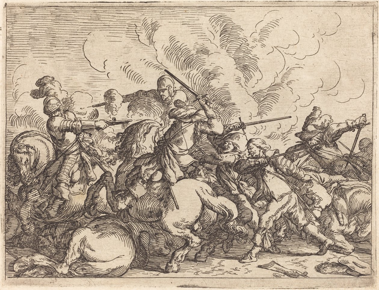 Erilaisten taisteluiden päähänpisto, 1635. tekijältä Johann Wilhelm Baur