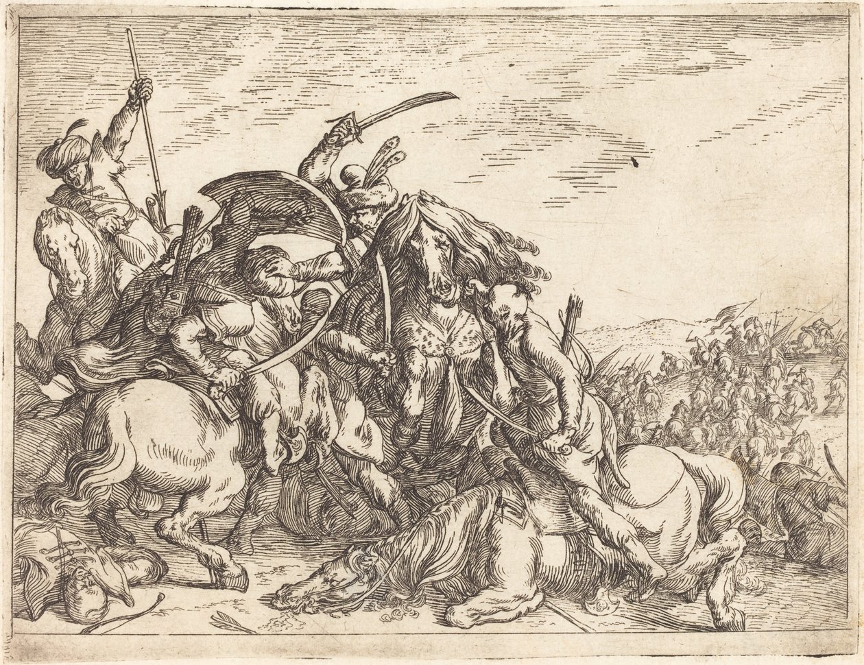 Erilaisten taisteluiden päähänpisto, 1635. tekijältä Johann Wilhelm Baur