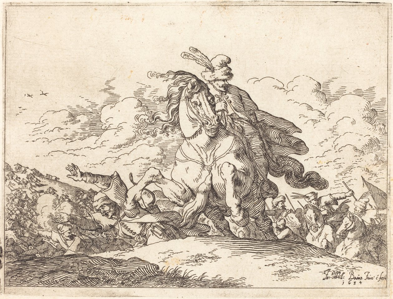 Erilaisten taisteluiden päähänpisto, 1635. tekijältä Johann Wilhelm Baur
