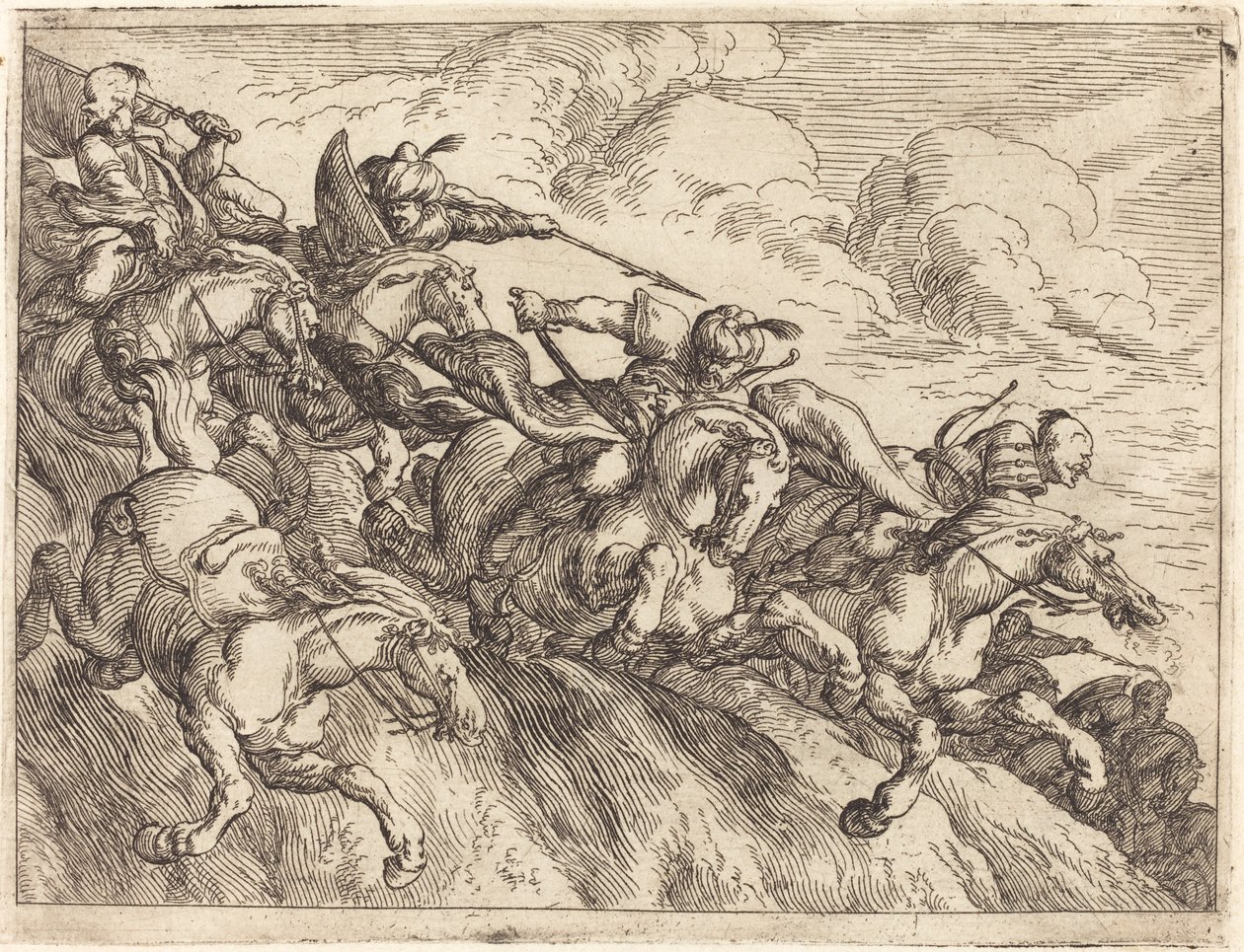 Erilaisten taisteluiden otukset, 1635. tekijältä Johann Wilhelm Baur