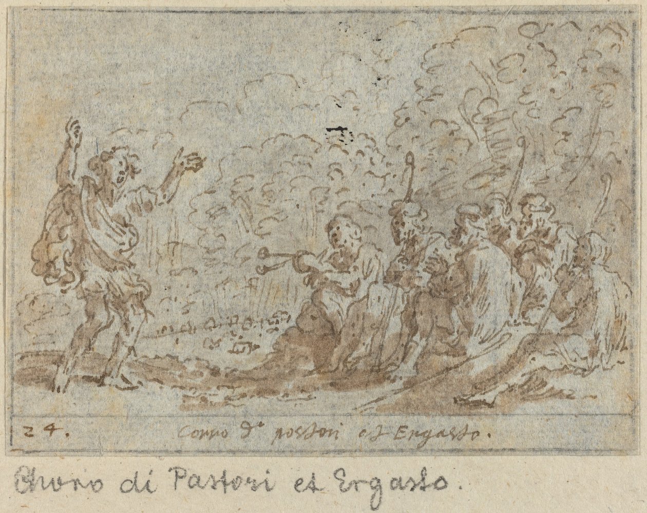 Paimenten ja Ergaston kuoro, 1640. tekijältä Johann Wilhelm Baur