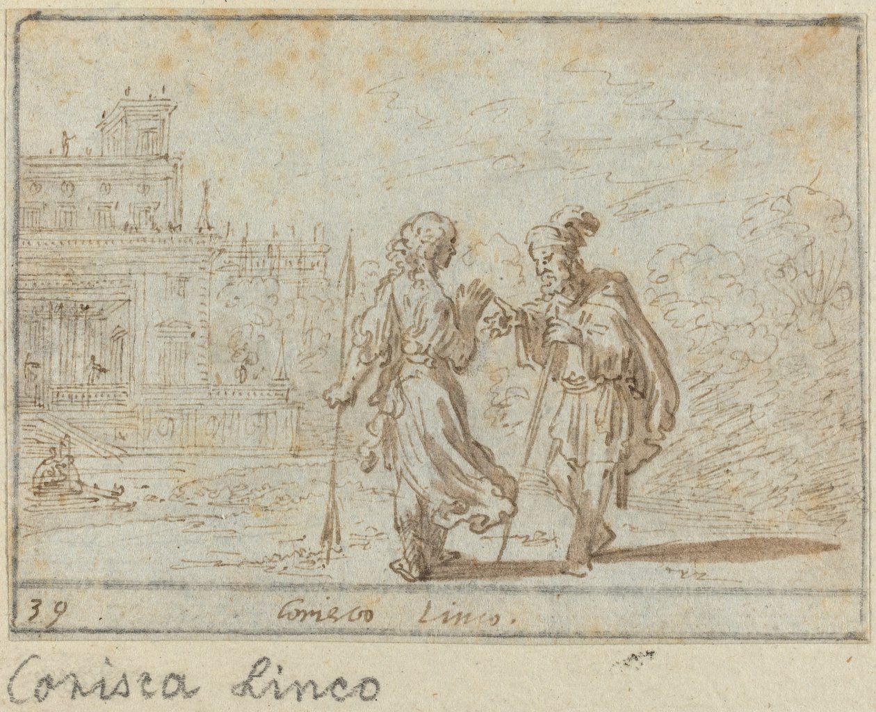 Corisca ja Linco tekijältä Johann Wilhelm Baur