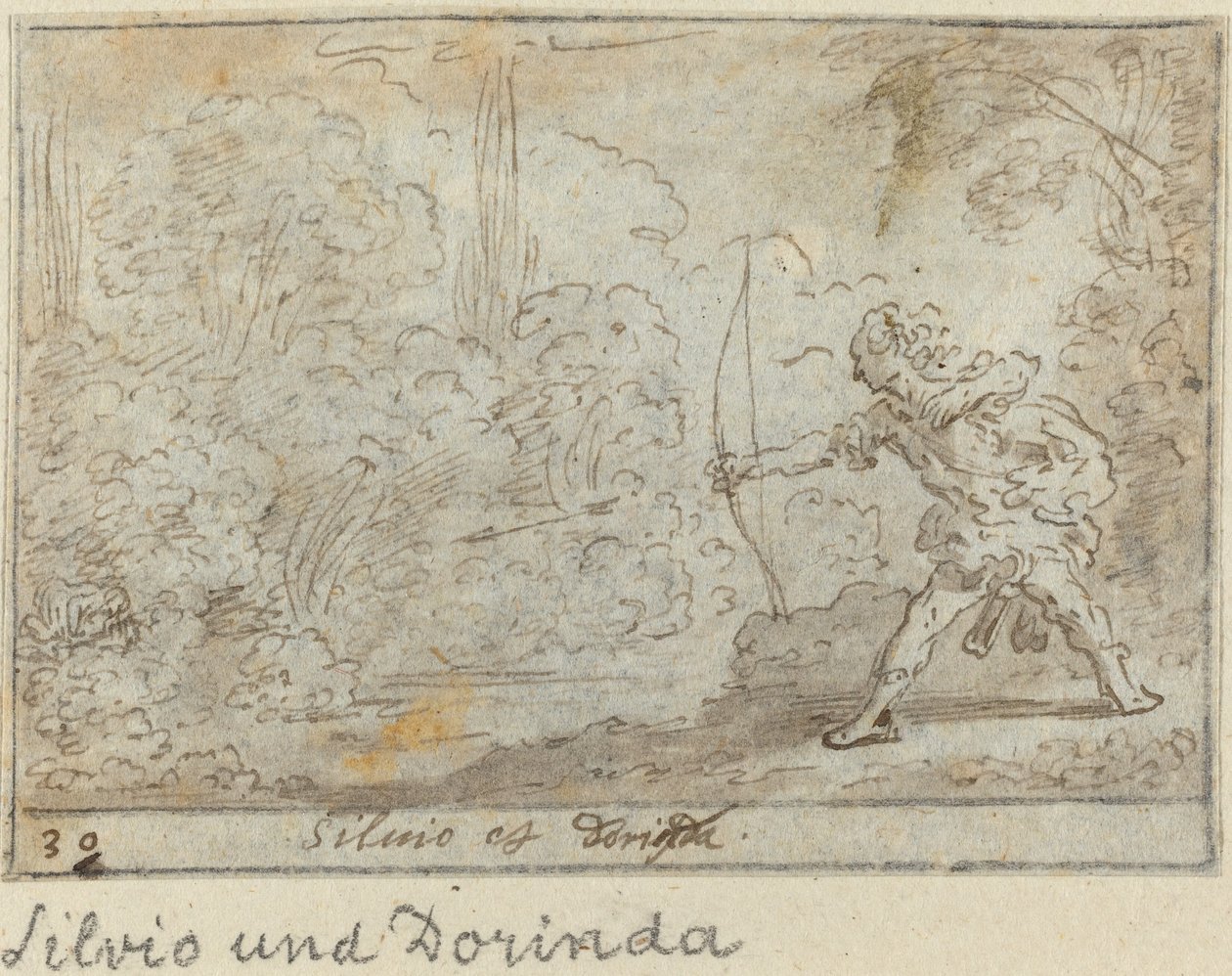Silvio ja Dorinda tekijältä Johann Wilhelm Baur
