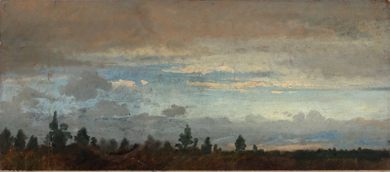 Pilvinen iltataivas tekijältä Johann Wilhelm Schirmer