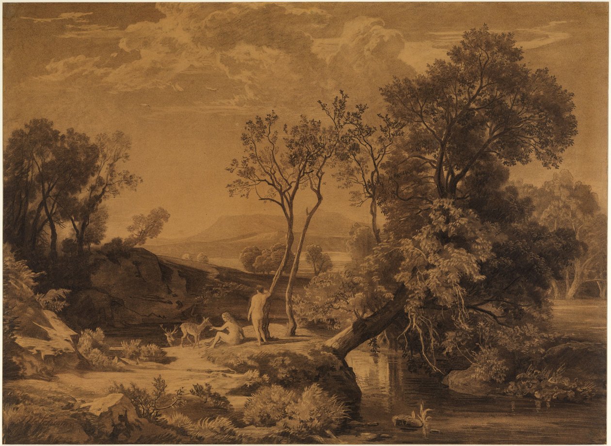Paratiisi kevätaamuna (Paratiisissa I) tekijältä Johann Wilhelm Schirmer