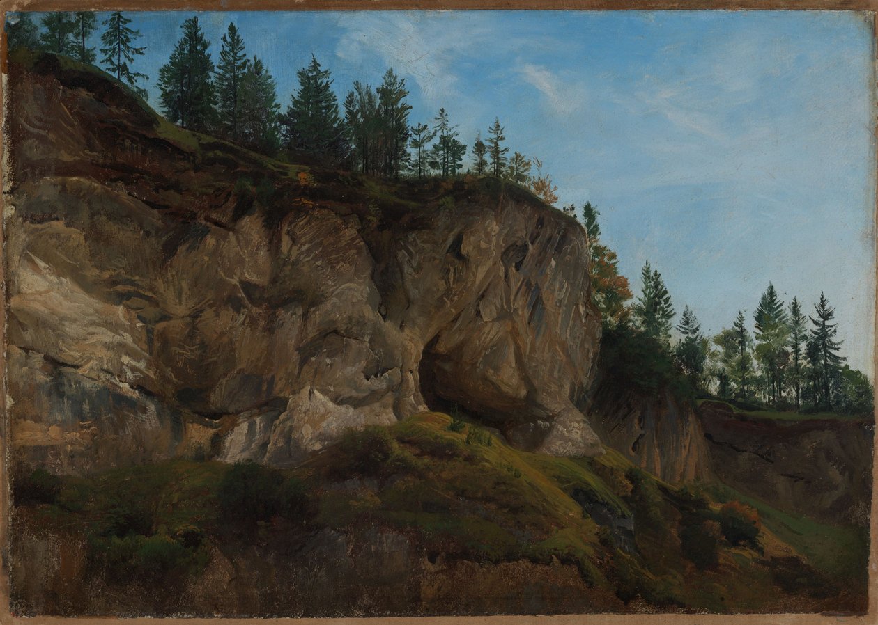 Kallionrinne Sveitsissä tekijältä Johann Wilhelm Schirmer