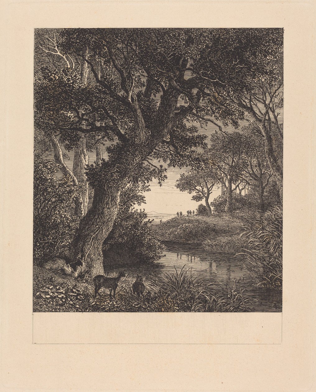 Metsästäjät lähtevät metsästä tekijältä Johann Wilhelm Schirmer