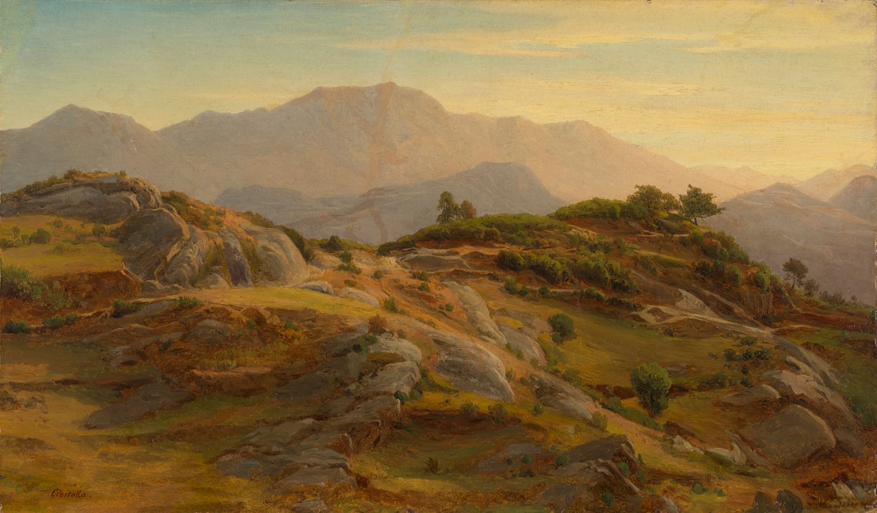 Maisema Civitellassa tekijältä Johann Wilhelm Schirmer