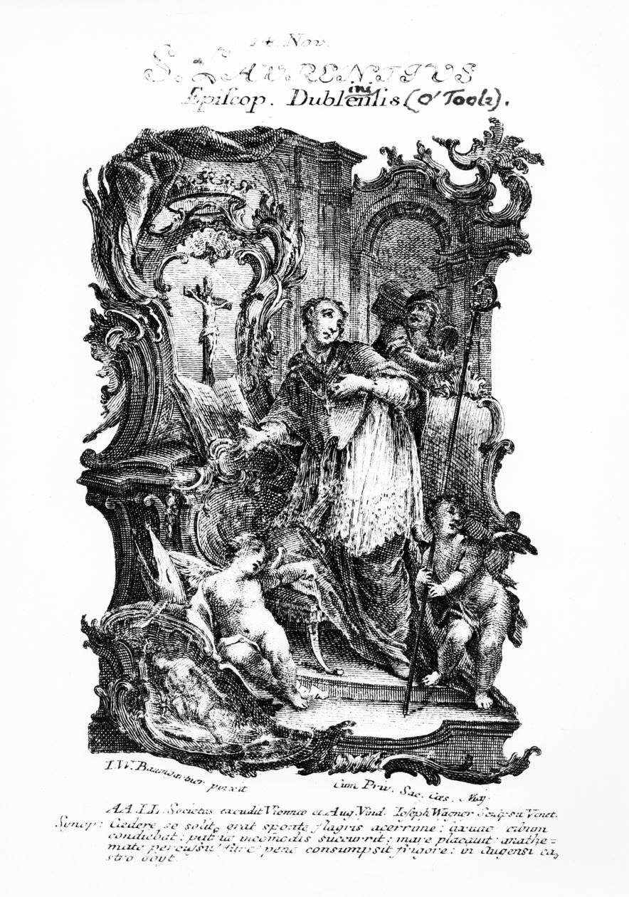Saint Lawrence, puolivälissä C18 tekijältä Johann Wolfgang Baumgartner