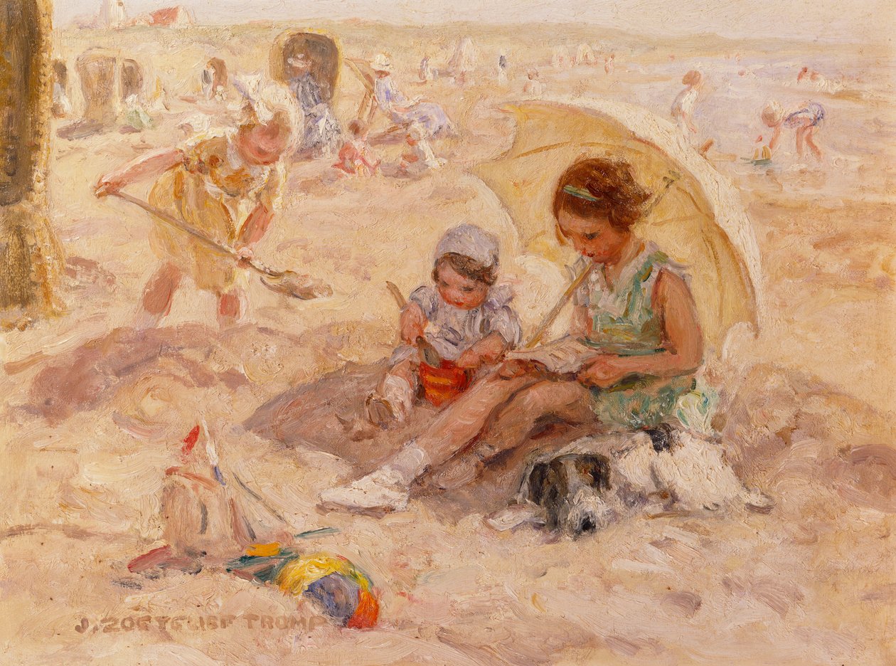 Beach Pleasure (öljy kankaalle) tekijältä Johann Zoetelief Tromp