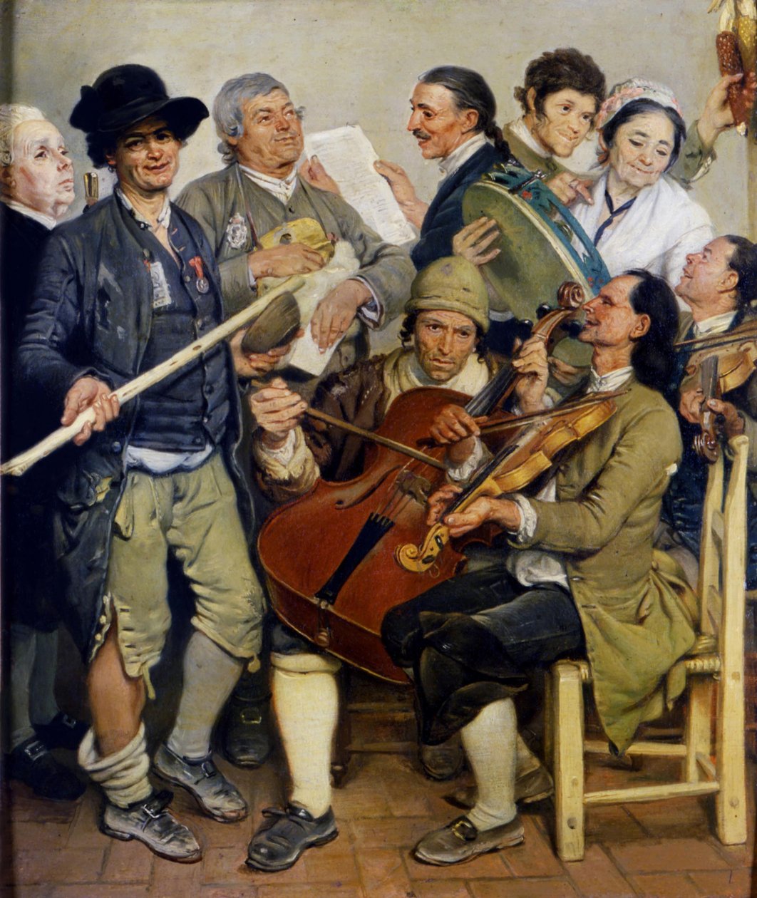 Muusikot La Scartocciata, noin 1778 tekijältä Johann Zoffani