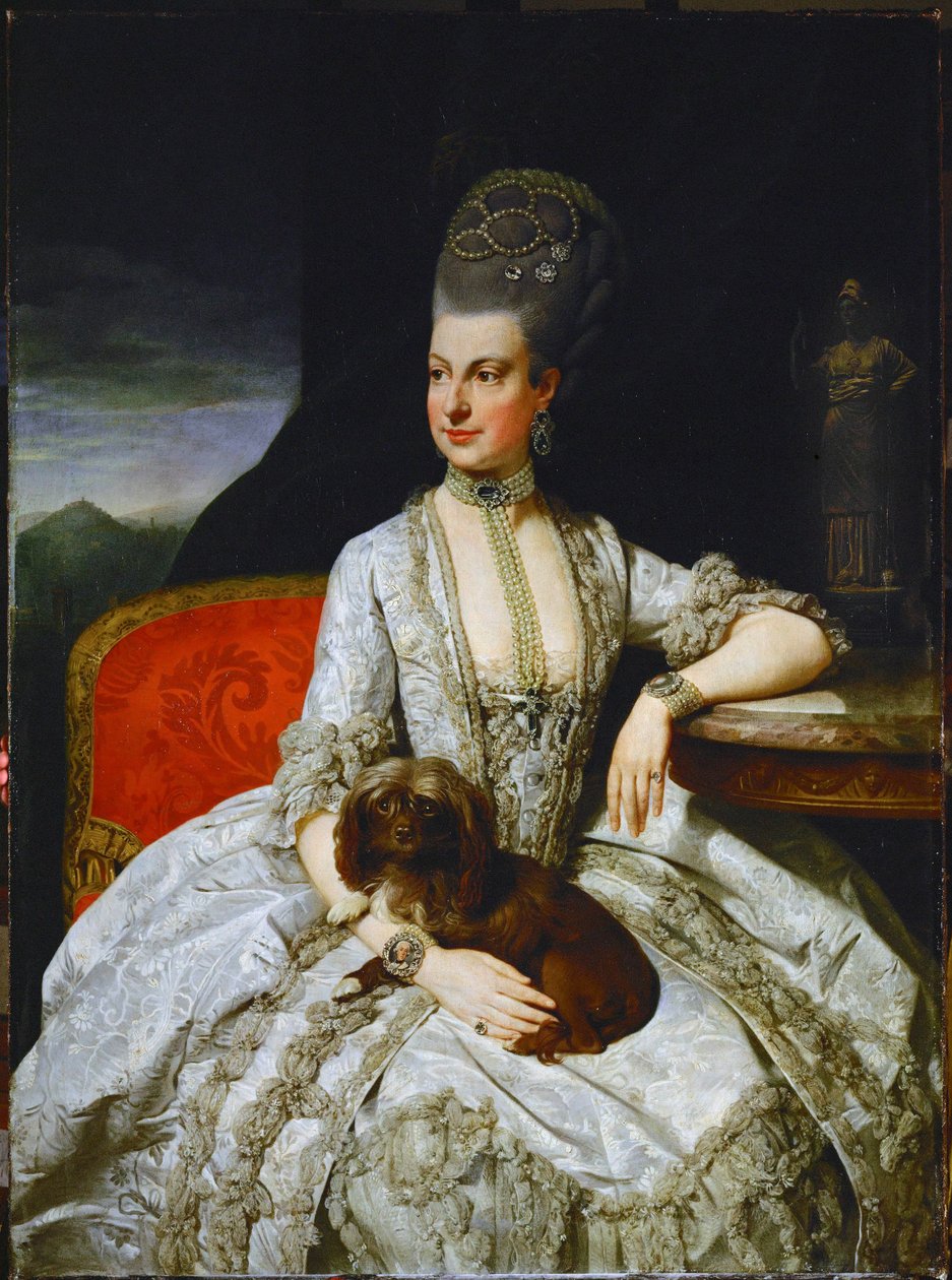 Arkkiherttuatar Marie-Christine, keisarinna Maria Teresian tytär ... (öljy kankaalle) tekijältä Johann Zoffany