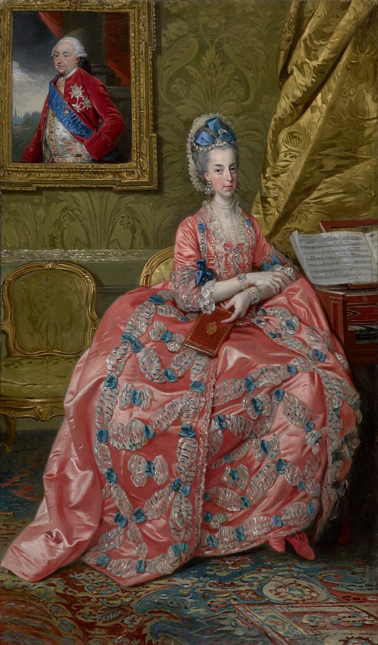 Itävallan arkkiherttuattaren Maria Amalian, Parman herttuattaren muotokuva, n. 1778 tekijältä Johan Joseph Zoffany