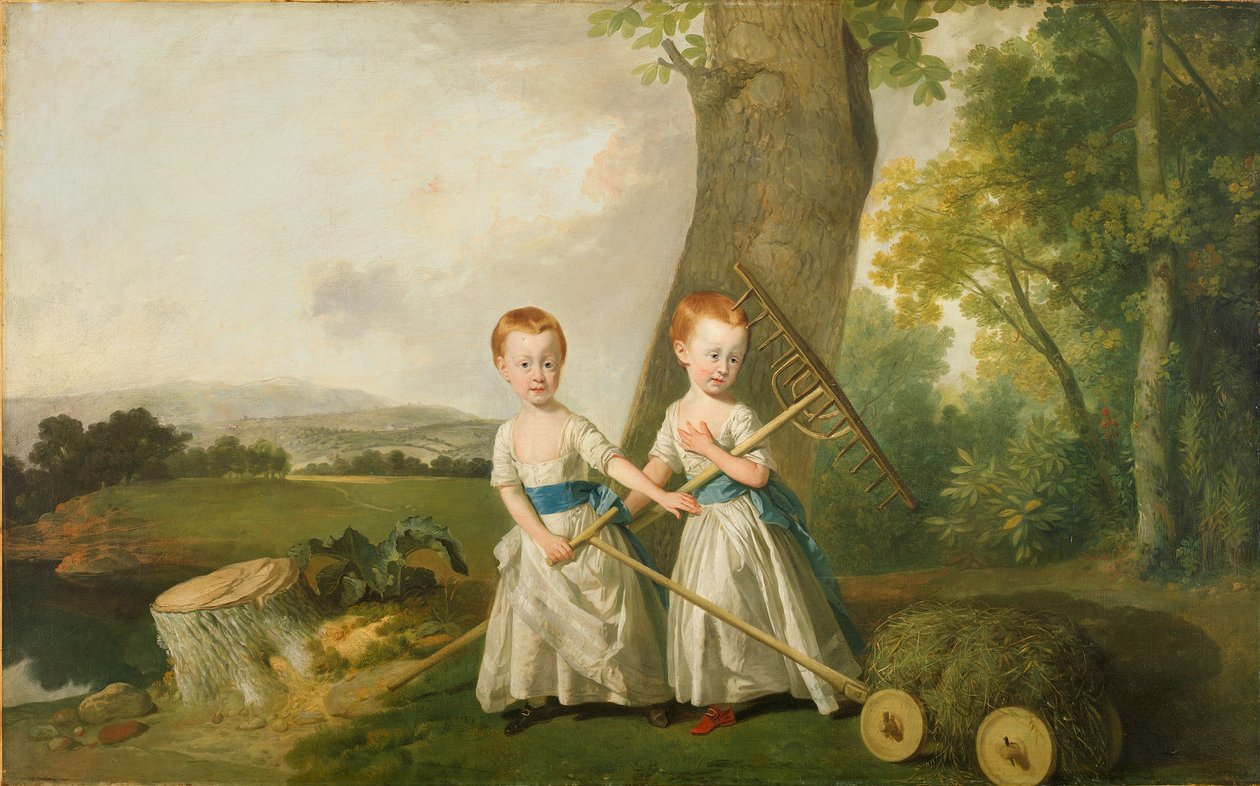 Tylsät lapset, n. 1766-80 tekijältä Johan Joseph Zoffany