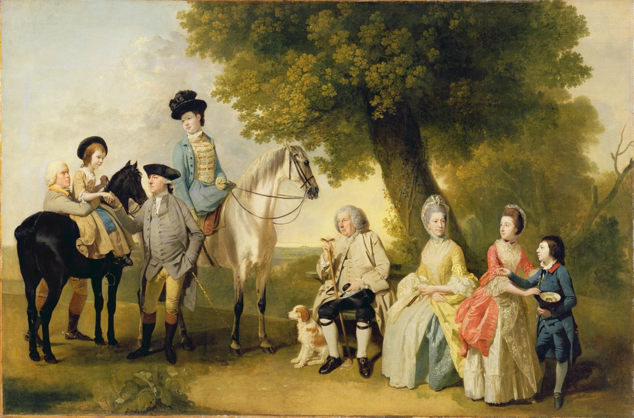 Drummond-perhe, n. 1769 (öljy kankaalle) tekijältä Johann Zoffany